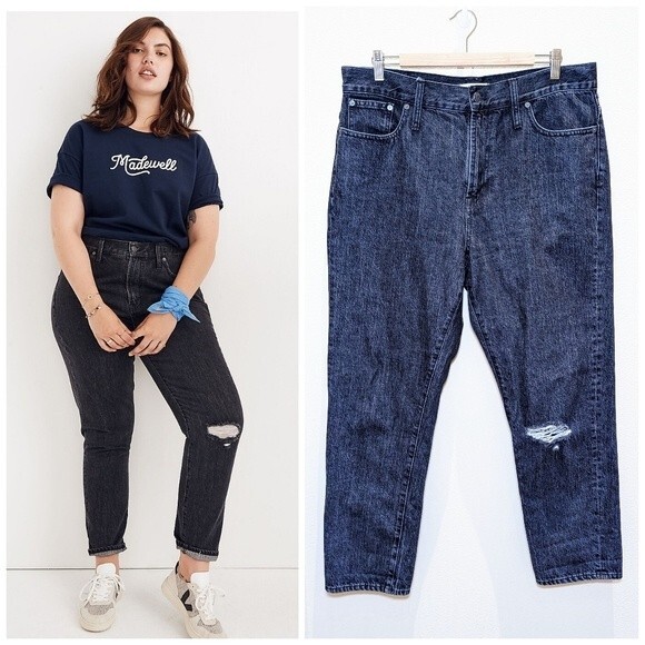 Madewell Distressed The Perfect Vintage Jean in Roxstone Wash - Picture 1 of 16